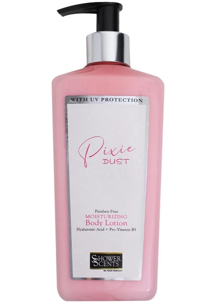 Shower Scents Shower Scents Pixie Dust Paraben-Free Moisturizing Body Lotion with Hyaluronic Acid, Pro-Vitamin B5, Vitamin E and UV Protection 312ml