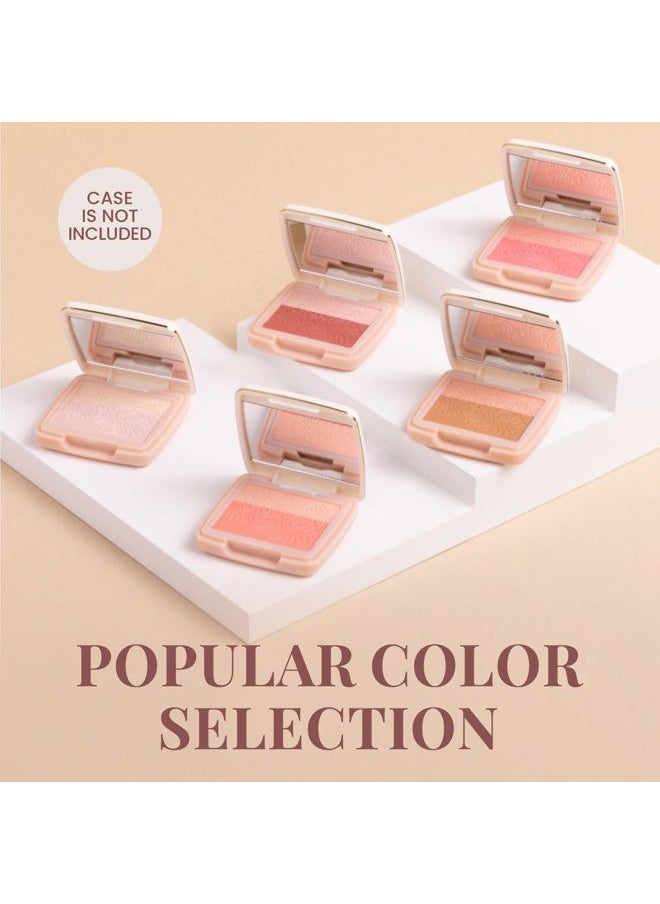 Paul & Joe - Pressed Blush Palette Refill Only, Case Sold Separately, Oil-Absorbing Blush Powder, Bi-Color Face Blushes with Fitting Veil Powder, Yellow and Light Orange, 10 Tropical Mimosa, 0.17 oz - Image 1