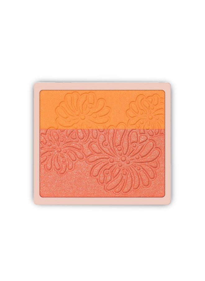 Paul & Joe - Pressed Blush Palette Refill Only, Case Sold Separately, Oil-Absorbing Blush Powder, Bi-Color Face Blushes with Fitting Veil Powder, Yellow and Light Orange, 10 Tropical Mimosa, 0.17 oz - Image 1