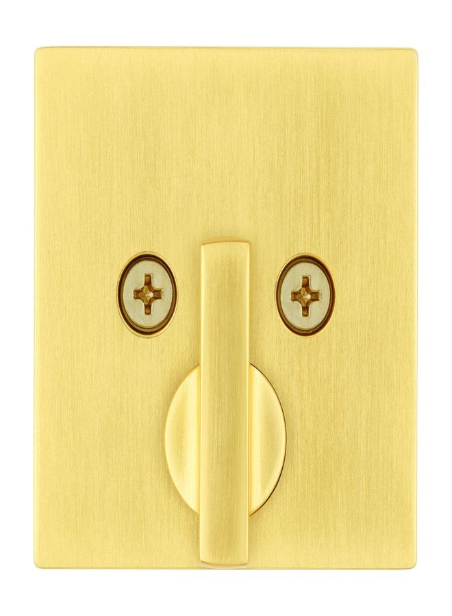 كويكسيت قفل Kwikset Downtown Deadbolt، باب أمامي خارجي مربع الشكل من النحاس المصقول، مزود بمفتاح، مقاوم للفتح، نظام SmartKey لإعادة برمجة القفل، مزلاج أحادي الأسطوانة، مع حماية Microban - Image 4
