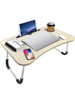Generic Foldable Laptop Table with Multicolor Multicolor Cup Holder Multicolor 60 x 41cm  - Image 1