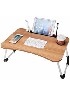 Generic Foldable Laptop Table with Multicolor Multicolor Cup Holder Multicolor 60 x 41cm  - Image 3