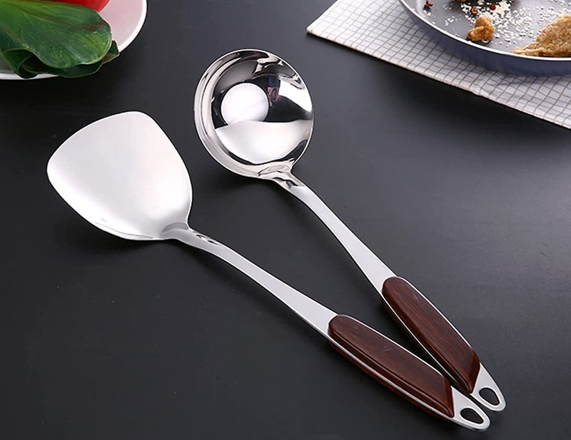 Primetan Stainless Steel Cooking and Serving Spoon Set for Kitchen (J-LADLE) - Image 4