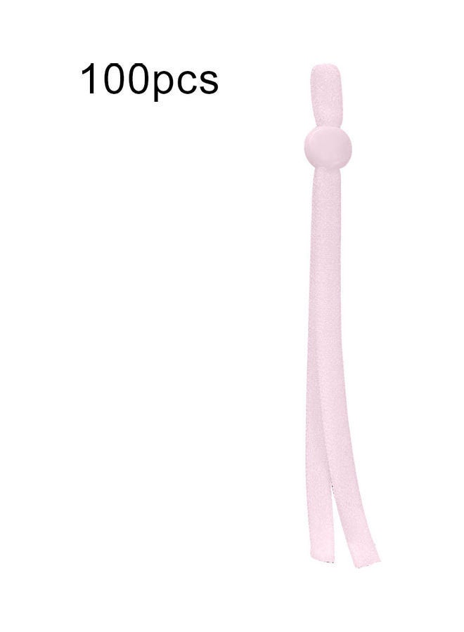 نيبمينينت طقم حبال مطاطية لتعليق غطاء الوجه والأذن مكون من 100 قطعة وردي فاتح 5ملليمتر