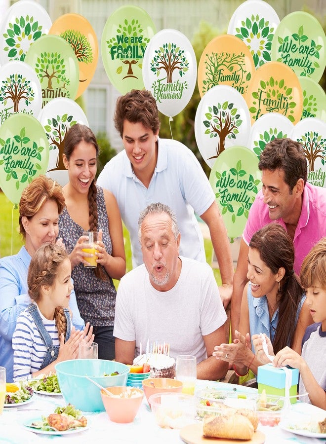 هواف بالونات HOWAF 45 قطعة من بالونات لم شمل العائلة مقاس 12 بوصة من اللاتكس بعبارة "نحن عائلة" بالونات حفلات بطابع شجرة العائلة للمنزل وديكورات حفلات لم شمل العائلة ومستلزمات حفلات التجمع العائلي - Image 4