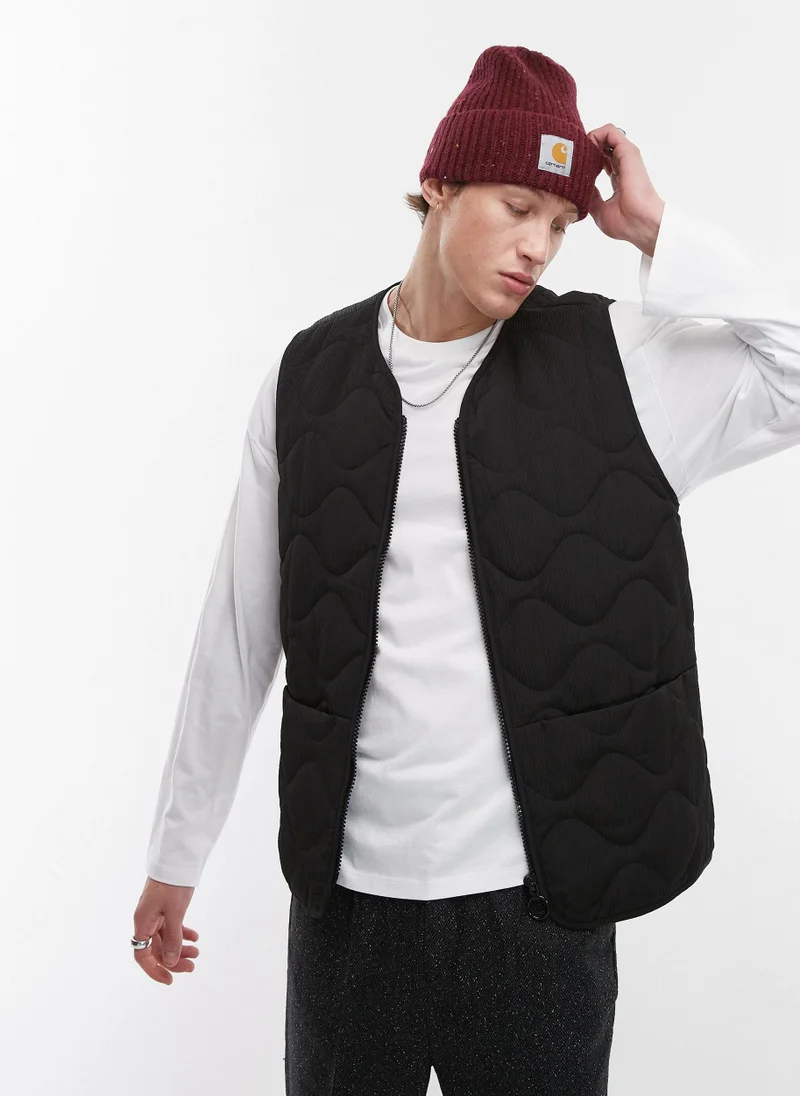 توب مان Quilted Gilet Jacket