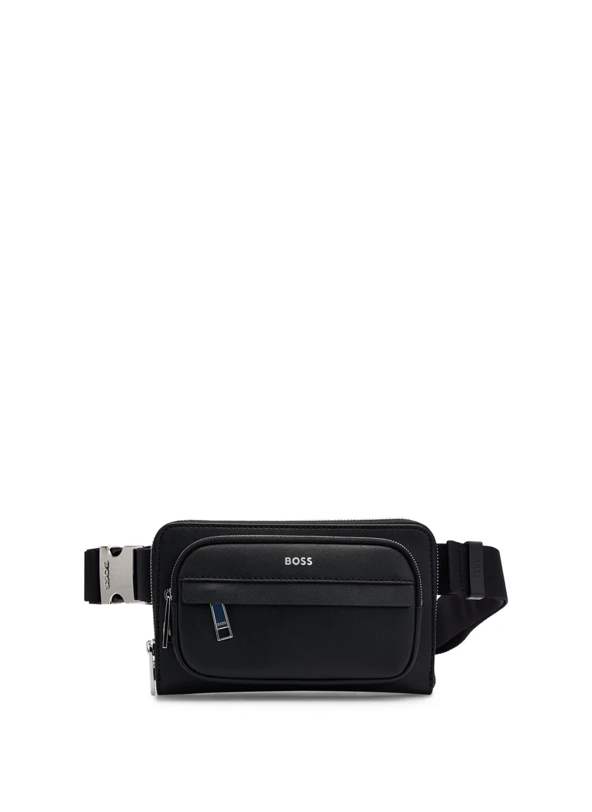 BOSS Structured crossbody bag with branded trims