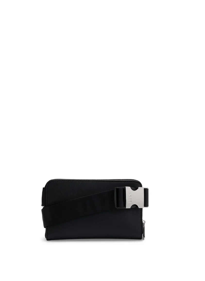BOSS Structured crossbody bag with branded trims