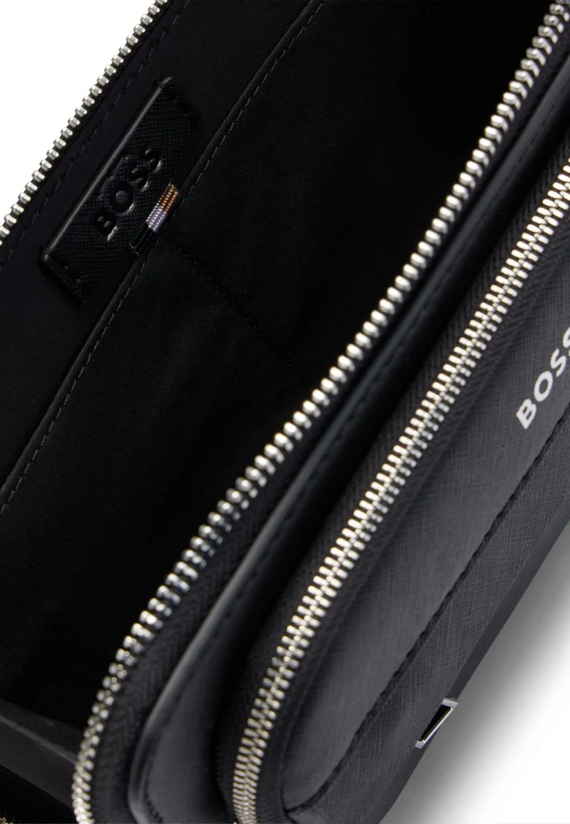 BOSS Structured crossbody bag with branded trims