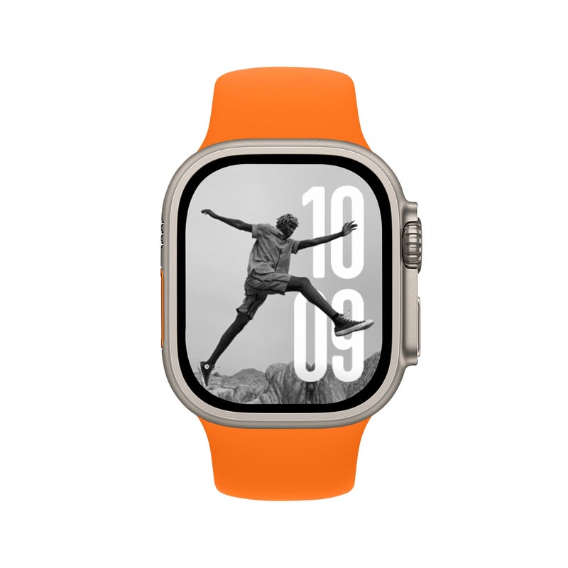 DONEGANI SB Sport Band Compatible with Apple Watch Bands Women Ultra Se 49mm 45mm 44mm 42mm 41mm 40mm 38mm Men series 9 8 7 6 5 4 3 2 1 iWatch Strap Silicone Orange - Image 2