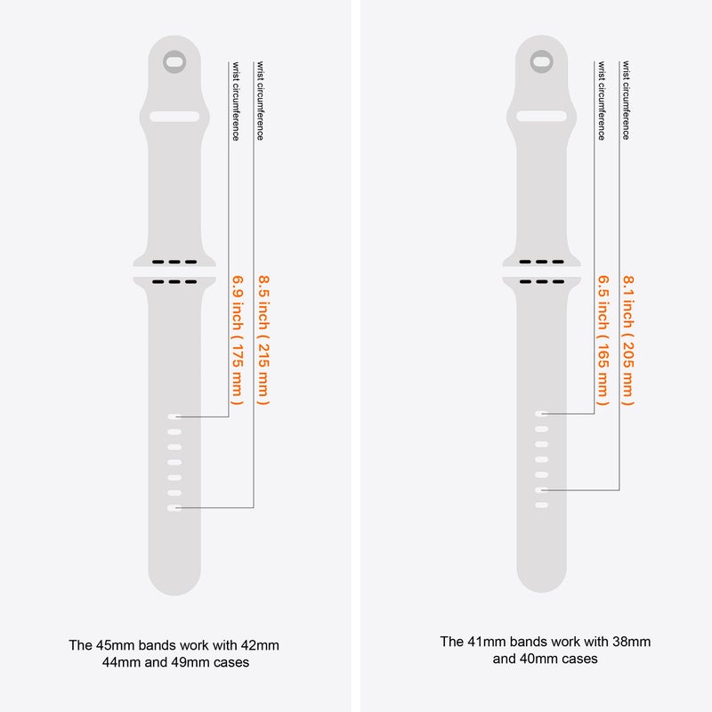 DONEGANI SB Sport Band Compatible with Apple Watch Bands Women Ultra Se 49mm 45mm 44mm 42mm 41mm 40mm 38mm Men series 9 8 7 6 5 4 3 2 1 iWatch Strap Silicone Orange - Image 5