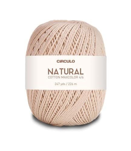 CÃRCULO Natural Cotton Maxcolor 4/6 by Círculo – 247 yds, 7 oz – Light Worsted – 100% Brazilian Virgin Cotton (Pack of 1 Ball) (7684) - Image 1