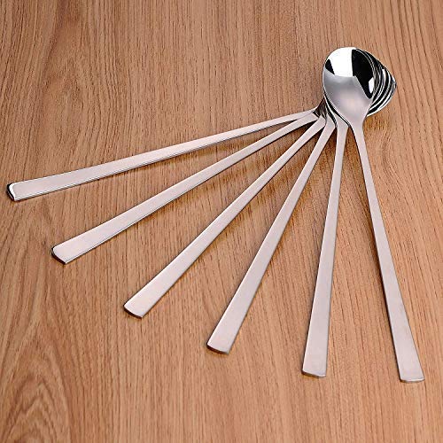 NJ OVERSEAS Long Handle Iced Tea Spoon, Coffee Spoon, Ice Cream Spoon For Tall Glasses, Stainless Steel Cocktail Stirring Spoons, Soda Spoons, Bournvita/Horlicks Spoon, Milkshake Spoon (2) ,21 Cm - Image 5