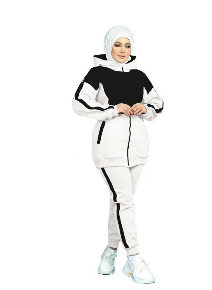 Women's Melton Cotton Sport Tracksuit  - Image 2