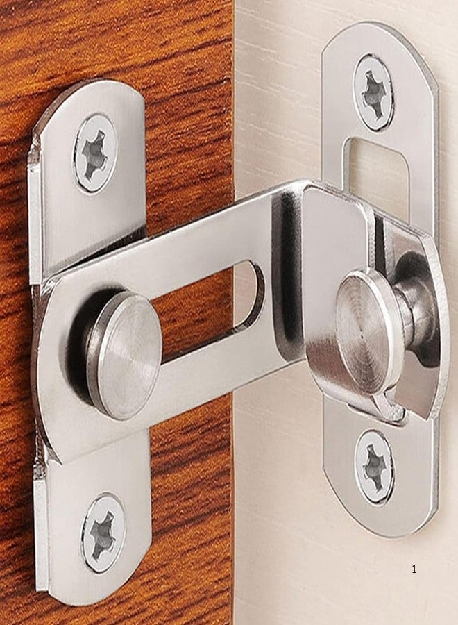 Mokvee Stainless Steel Door Bolt Lock | Heavy Duty Flip Latch for Sliding Barn Doors, Gates, Bathrooms, Garage, Outdoor Garden - Latch Lock Hardware | Windows | Cabinets (90 Degree Door Latch Lock) - Image 1