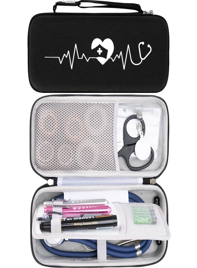 SMYV حافظة سماعات طبية من SMYV لسماعات 3M Littmann Classic III، وCardiology IV، وLightweight II SE، وMDF Acoustica Deluxe، حافظة صلبة لتخزين ملحقات السماعات الطبية، مستلزمات أساسية لكليات التمريض - Image 1