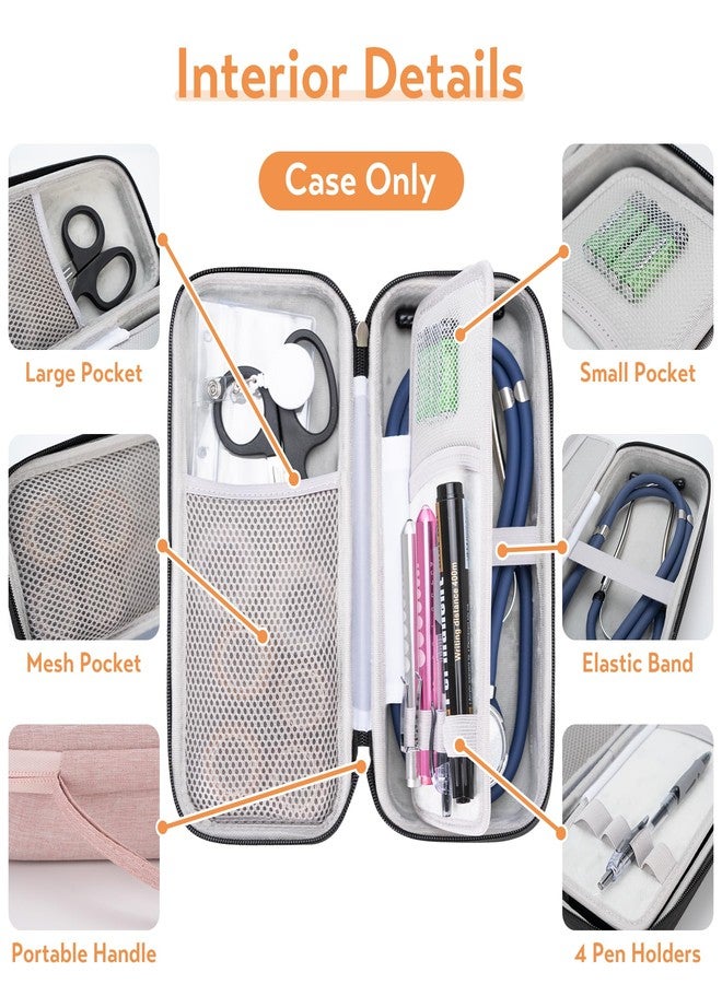SMYV حافظة سماعات طبية من SMYV لسماعات 3M Littmann Classic III، وCardiology IV، وLightweight II SE، وMDF Acoustica Deluxe، حافظة صلبة لتخزين ملحقات السماعات الطبية، مستلزمات أساسية لكليات التمريض - Image 2