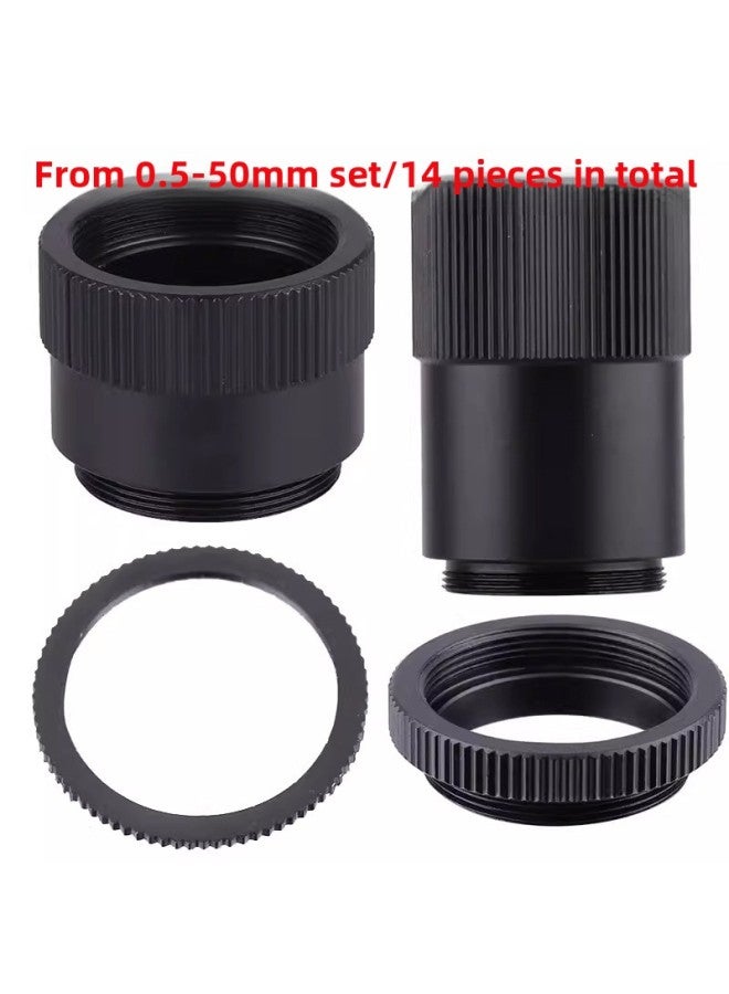 Generic 0.5 1 2mmC Gasket Extension Ring C- CS Adapter Ring Industrial Camera Connection Ring Monitoring Camera Adapter Ring-Body Color:One Piece Each Of 0.5-50mm Thick, 14 Pieces In Total  - Image 1