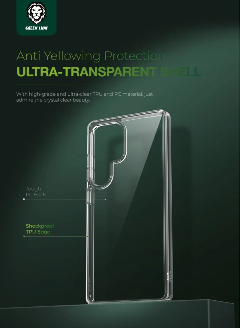 GREEN LION Galaxy S25 Plus Case Crystal Clear Back Cover /Anti-Yellowing/ Comfortable Grip /Anti-Scratch Lip / Drop Protection / Raised Edge / Precise Cutouts Back Cover - Transparent - Image 3