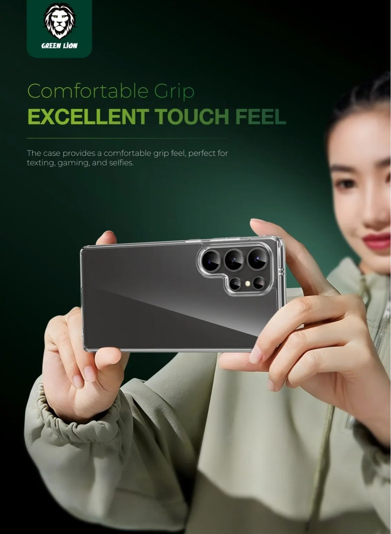 GREEN LION Galaxy S25 Plus Case Crystal Clear Back Cover /Anti-Yellowing/ Comfortable Grip /Anti-Scratch Lip / Drop Protection / Raised Edge / Precise Cutouts Back Cover - Transparent - Image 5