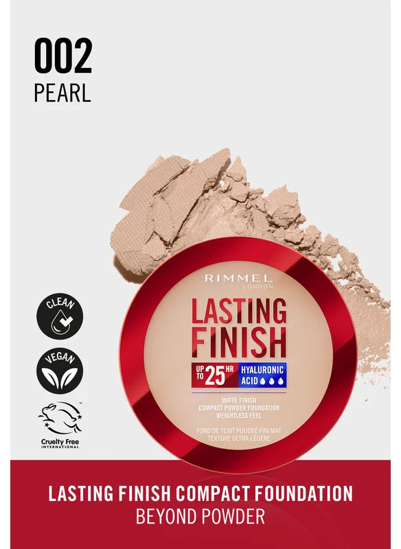 RIMMEL LONDON Lasting Finish Compact Foundation - 002 - Pearl, 7g