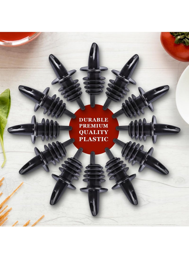 SYOSI Liquor Pour Spout Adapter Water Bottle 12pcs Oil Topper Pourer Spouts for Bottles Syrup Bottle Pour Spouts Bartender Accessories Stainless Steel Bar Pouring Glass Bottle Spouts for Liquor Bottles  - Image 3
