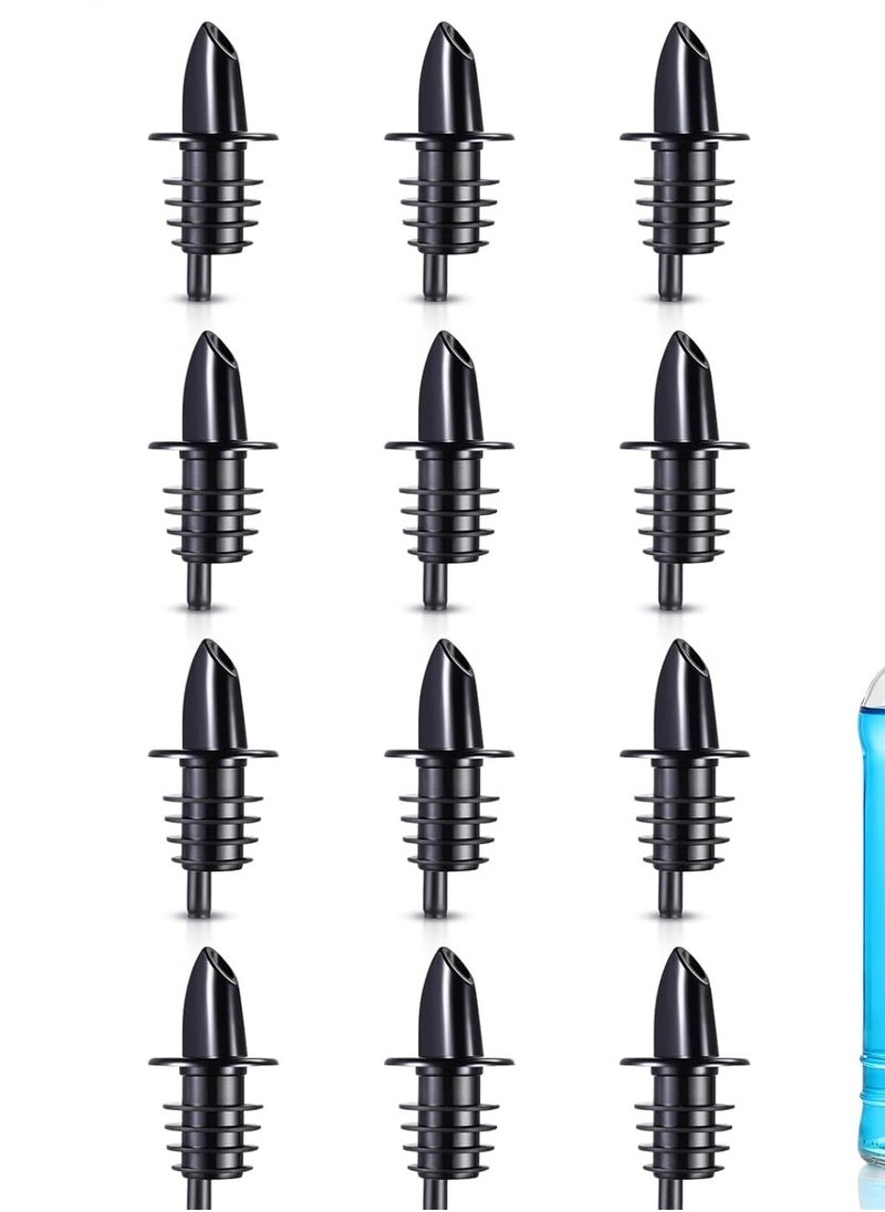 SYOSI Liquor Pour Spout Adapter Water Bottle 12pcs Oil Topper Pourer Spouts for Bottles Syrup Bottle Pour Spouts Bartender Accessories Stainless Steel Bar Pouring Glass Bottle Spouts for Liquor Bottles  - Image 1