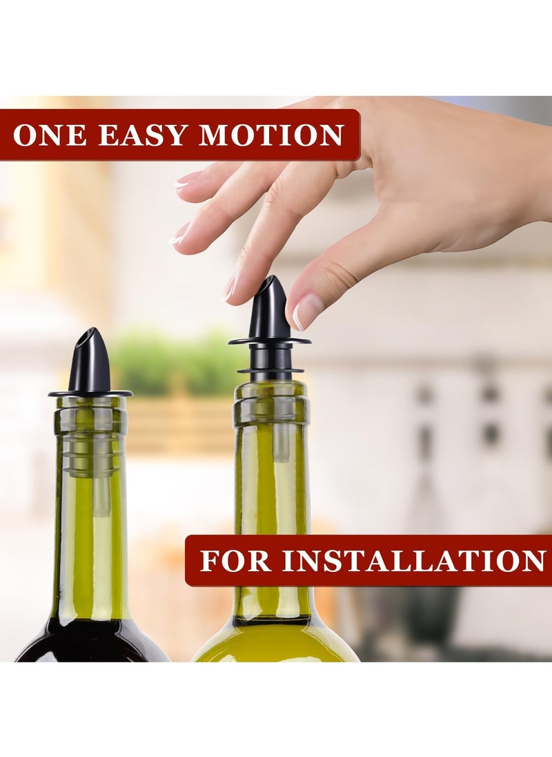 SYOSI - Liquor Pour Spout Adapter Water Bottle 12pcs Oil Topper Pourer Spouts for Bottles Syrup Bottle Pour Spouts Bartender Accessories Stainless Steel Bar Pouring Glass Bottle Spouts for Liquor Bottles - Image 1