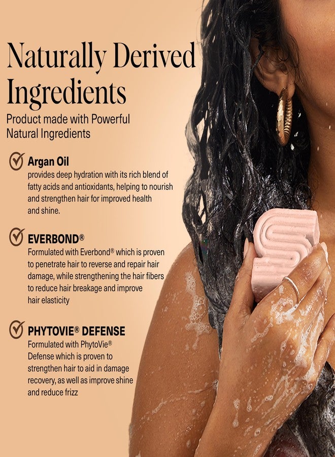 Kitsch Argan Oil Shampoo Bar - Repairing Solid Hair Shampoo for Women and Men - Moisturizing Hair Care for Dry, Damaged Hair - Vegan, All Natural, Paraben & Sulfate-Free, Made in USA, 3.2 oz - Image 3