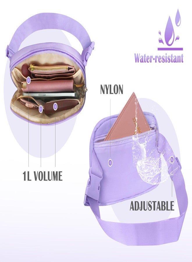 COSHAYSOO Purple Belt Bag Crossbody Initial Fanny Waist Pack Preppy Cute Trendy Gifts for 5 6 7 8 9 10 11 12 13 14 Year Old Girls Preteen Tween Teen Birthday Christmas Valentines Easter Letter O - Image 4