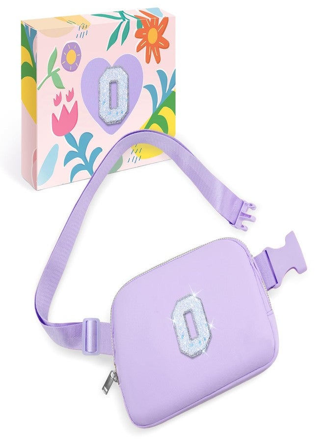 COSHAYSOO Purple Belt Bag Crossbody Initial Fanny Waist Pack Preppy Cute Trendy Gifts for 5 6 7 8 9 10 11 12 13 14 Year Old Girls Preteen Tween Teen Birthday Christmas Valentines Easter Letter O - Image 1