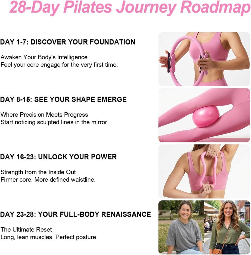 ElaraFit 13 Piece Pilates Kit for Women - Home Pilates Ring and Ball Set with Resistance Bands and Accessories - Image 2