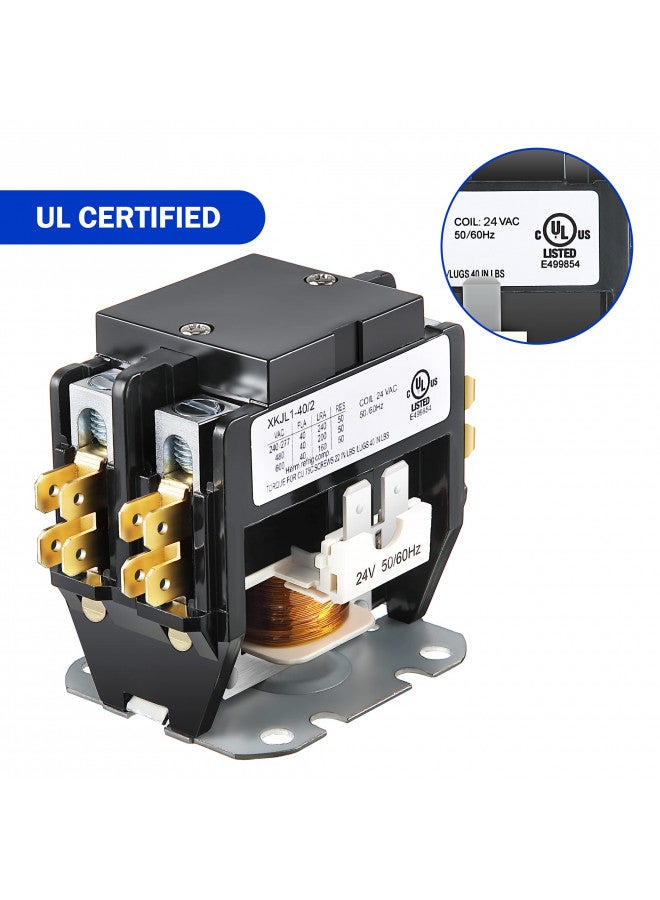 Dreyoo موصل موتور HVAC من Dreyoo، 24 فولت 40 أمبير، ملف 2 قطب بديل متوافق مع C230B، مكيف هواء، مضخة حرارية، أنظمة تبريد (1 قطعة) - Image 2