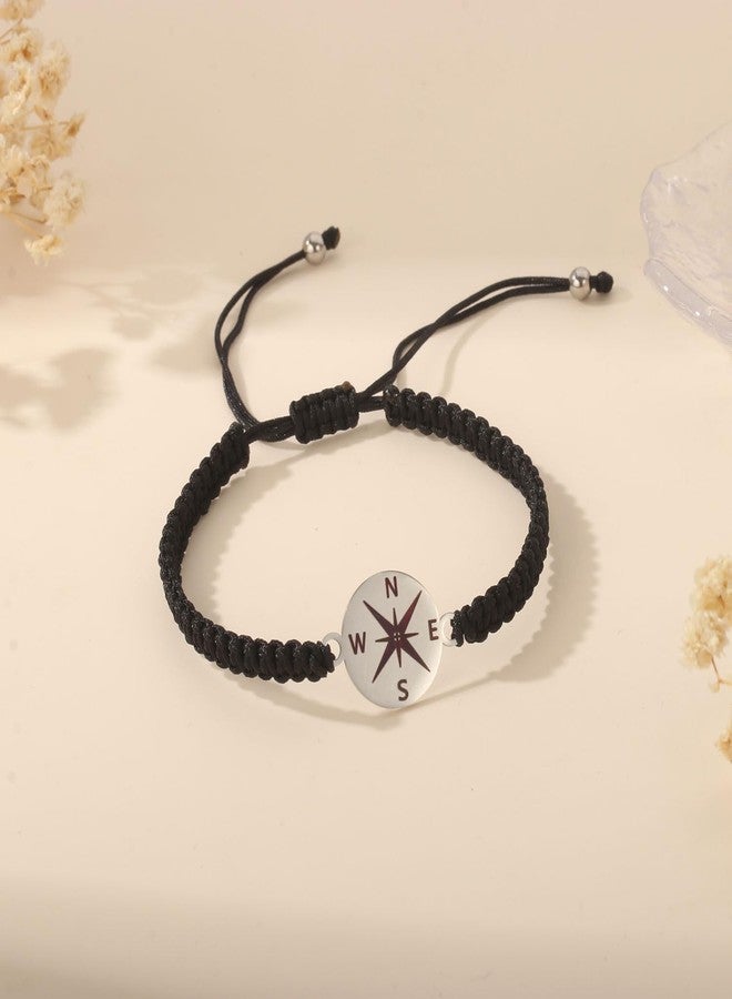 AULSIEY 2025 High School Graduation Gifts for Him Her, High School Seniors Graduation Decorations Class of 2025 Compass Graduation Bracelet for Daughter Son Sister Brother - High School - Image 2
