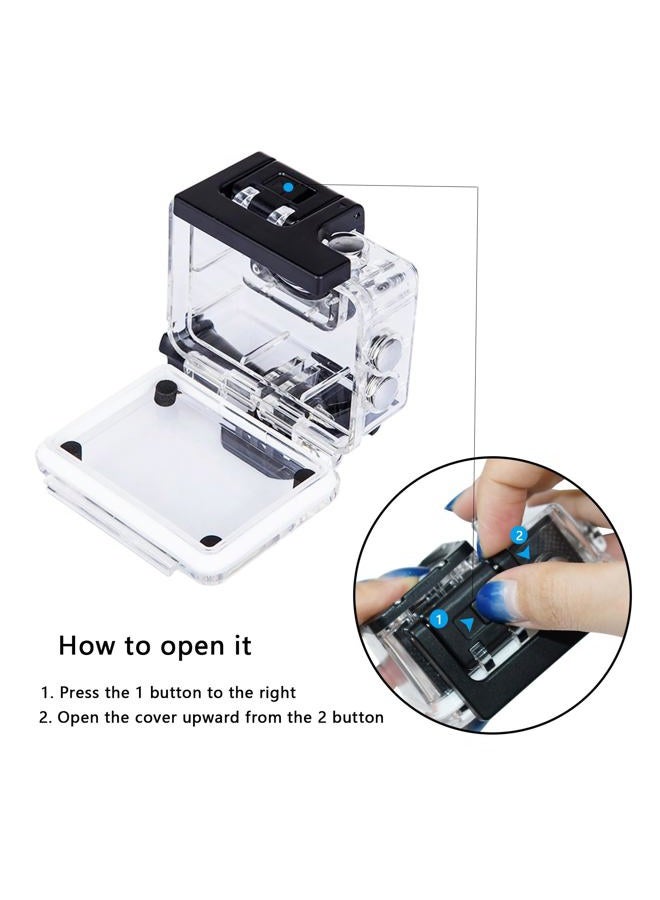 TEKCAM Professional Waterproof Case Compatible DBPOWER EX5000 Waterproof Action Camera 12MP / AKASO EK7000 EK5000 / ODRVM Full HD Sports Camera Housing Case Underwater Shell - Image 3