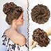 FESHFEN Large Messy Bun Hair Piece - Wavy Synthetic Chignon Scrunchies Elastic Ponytail Hair Extensions Thick Hairpieces for Women, Medium Auburn 1.94oz - Image 2