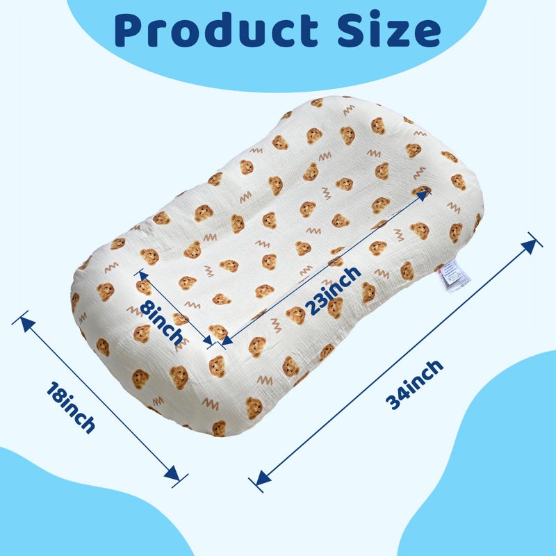 Sofoliana Baby Lounger, Newborn Lounger with Breathable & Soft Cover for Floor, Couch & Travel, 0-24 Months Newborn Babies Essentials Gifts. (1 Cover Included) - Image 5