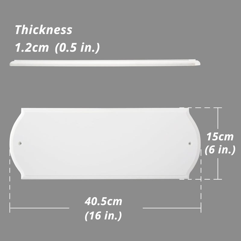 HASWARE Paintable Address Plaque White Block, Modern Design, for DIY, Outside, Home, Street(6" X 16") - Image 2