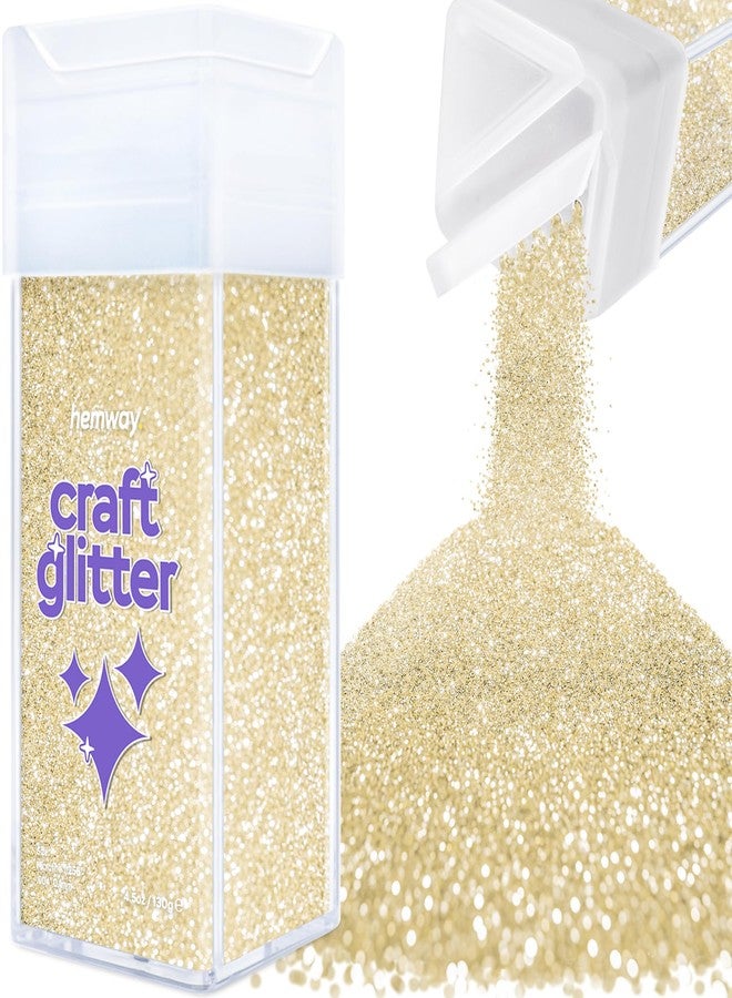 هيمواي هزازة بريق من Hemway Craft، وزن 130 جم / 4.6 أونصة، بريق للفنون والحرف اليدوية والراتنج والأكواب والأظافر والرسم والديكور والمهرجانات ومستحضرات التجميل والجسم - دقيق للغاية (1/256 بوصة 0.004 بوصة 0.1 مم) - ذهبي شامبانيا - Image 1