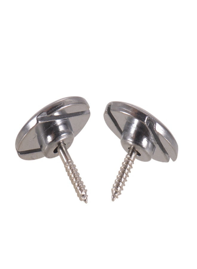 مثبت أوتار غيتار البيس الكهربائي، شكل دائري، قطع غيار وإكسسوارات غيتار البيس مع براغي تثبيت، عبوة من قطعتين - Image 1