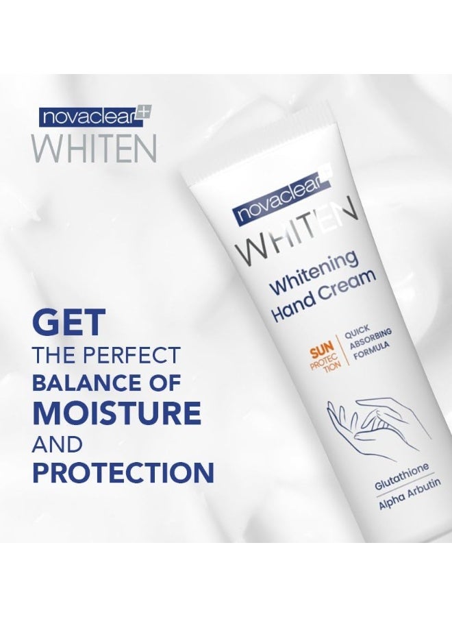 Novaclear Whitening Hand Cream with SPF 50ml – Brightening & Moisturizing Hand Cream with Glutathione, Alpha Arbutin, Shea Butter & Almond Oil - Image 2