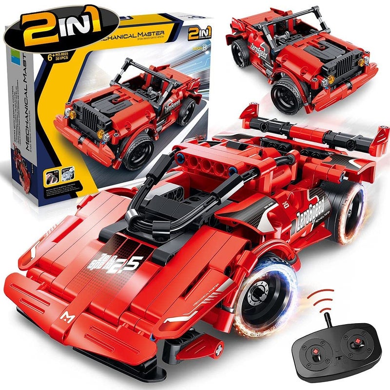 spring flower SpringFlower STEM Building Blocks Toys Gifts for Age 6 7 8 9 10 11 12 Boys and Girls DIY Building Bricks STEM Engineering Construction RC ToyRacing Car with Remote Control - Image 3