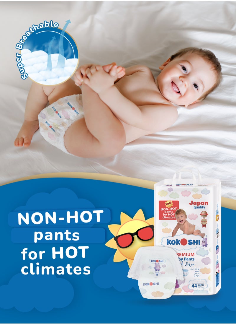 Kokoshi Premium Baby Size 4 9-14Kg Japan Quality Ultimate Softness Leakproof And Super Absorbent Pant Diapers 2 x 44 Diapers - Image 5