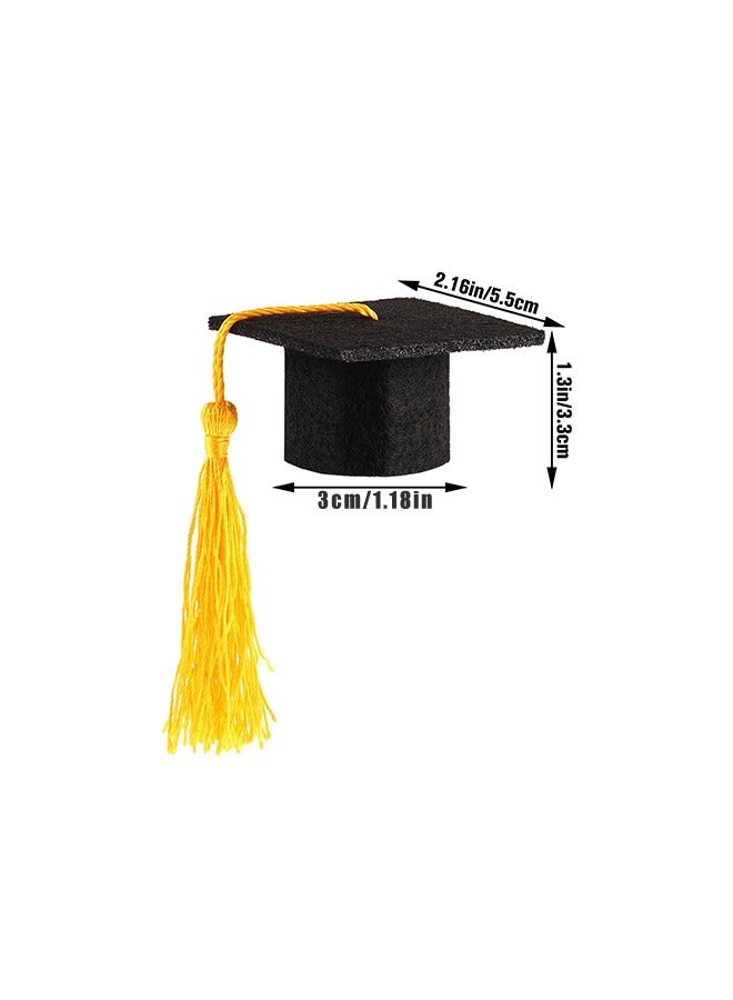 12 PCS Mini Graduation Caps Graduation Cap Bottle Toppers Bachelor Graduation Hat Shaped Party Decorations - Image 2