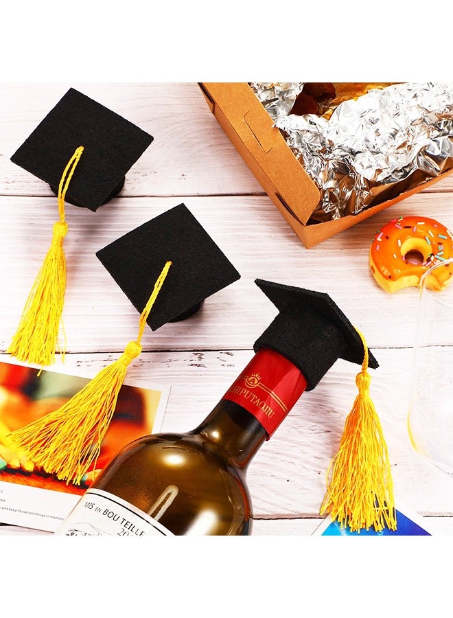 12 PCS Mini Graduation Caps Graduation Cap Bottle Toppers Bachelor Graduation Hat Shaped Party Decorations - Image 3