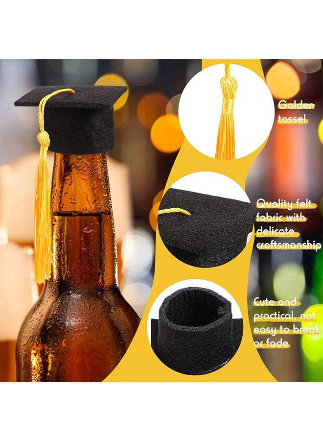 12 PCS Mini Graduation Caps Graduation Cap Bottle Toppers Bachelor Graduation Hat Shaped Party Decorations - Image 4