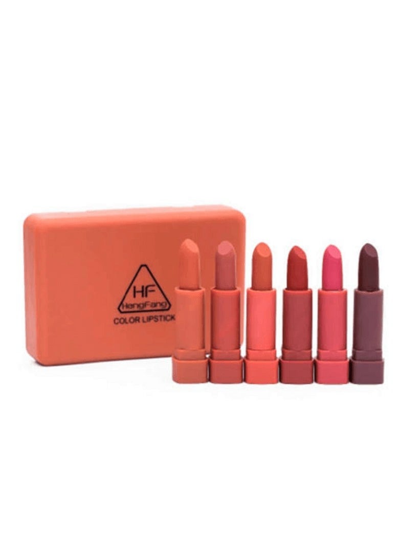 Heng Fang 6 Piece Matte Lipstick Set Multicolor  - Image 1