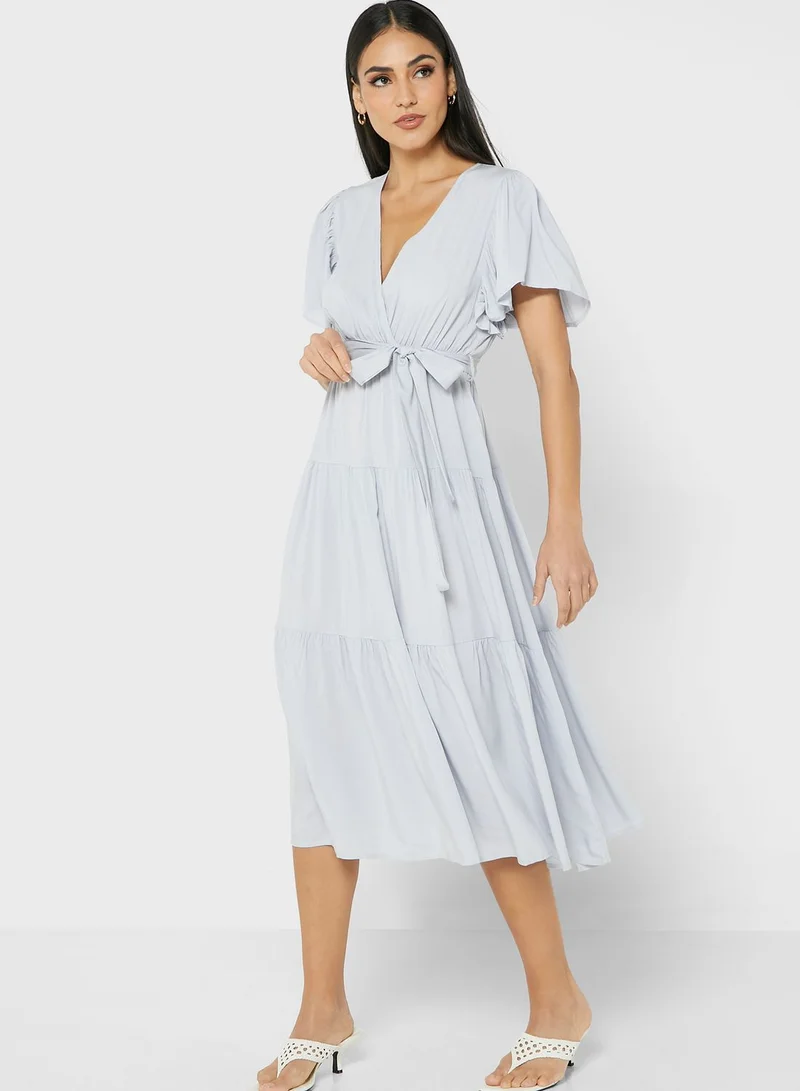 ELLA Tiered Belted Dress
