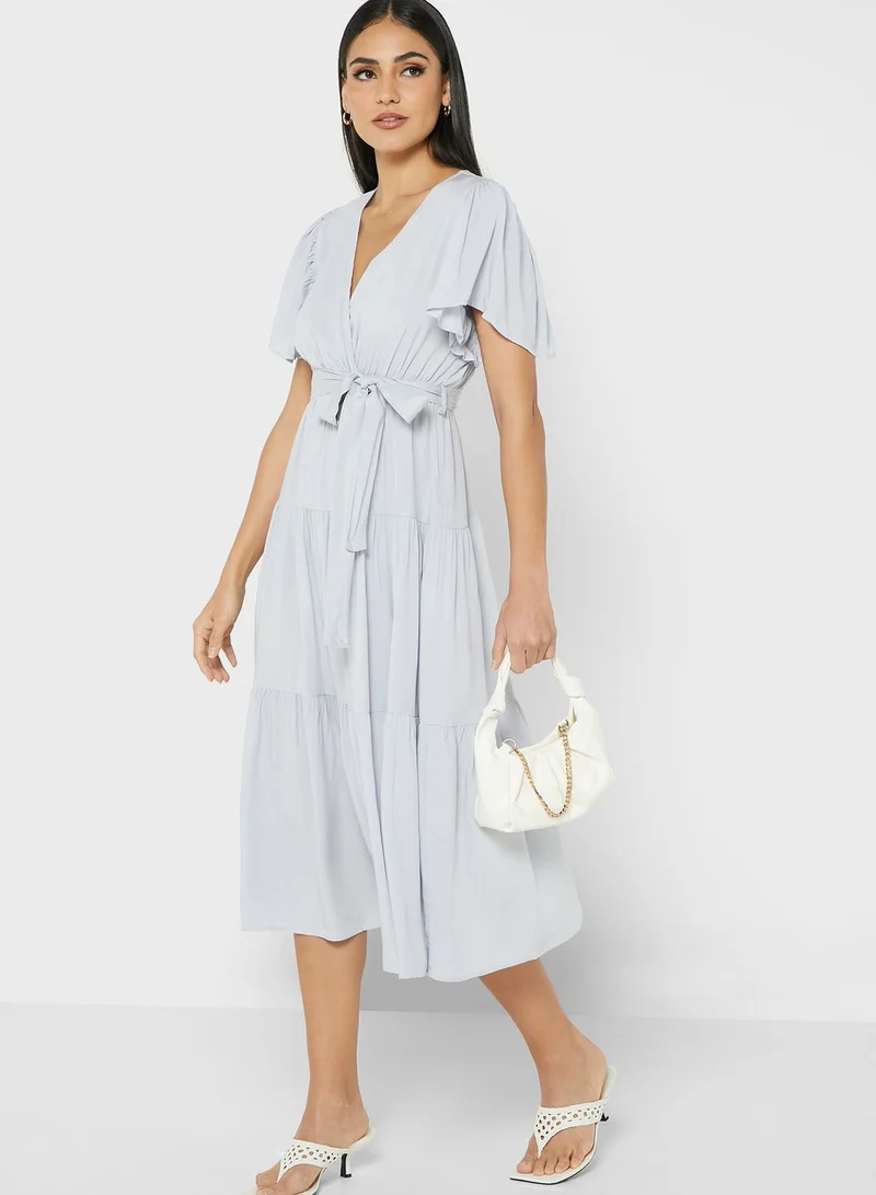 ELLA Tiered Belted Dress