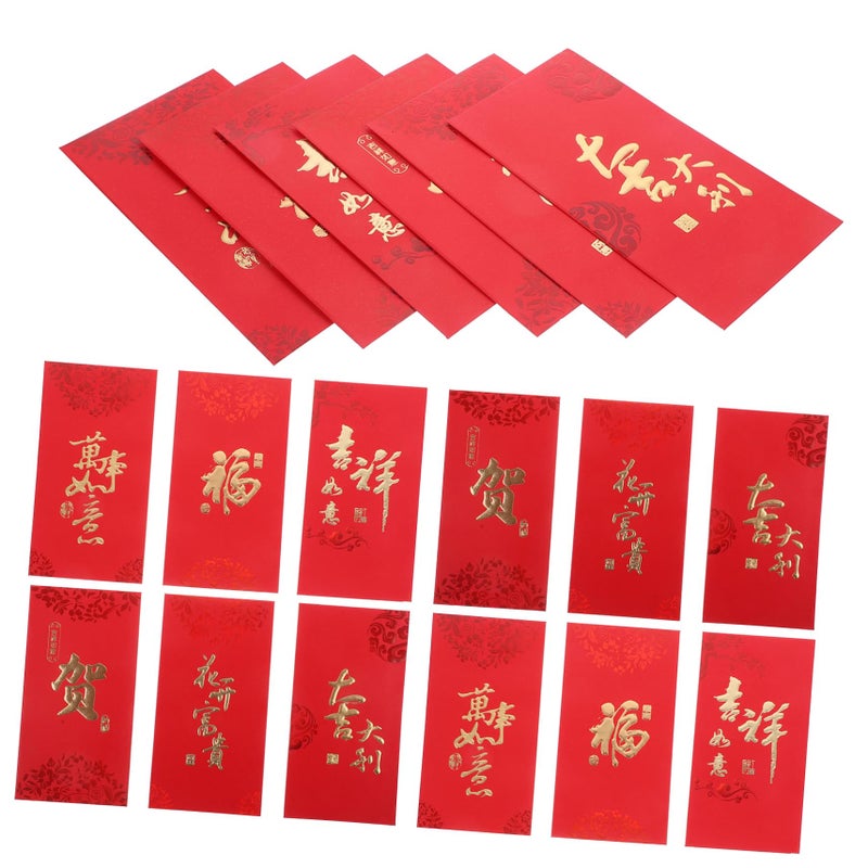 6pcs Chinese Red Envelopes Adorable Dragon Pattern Sturdy For Festivals Weddings Celebrations - Image 2